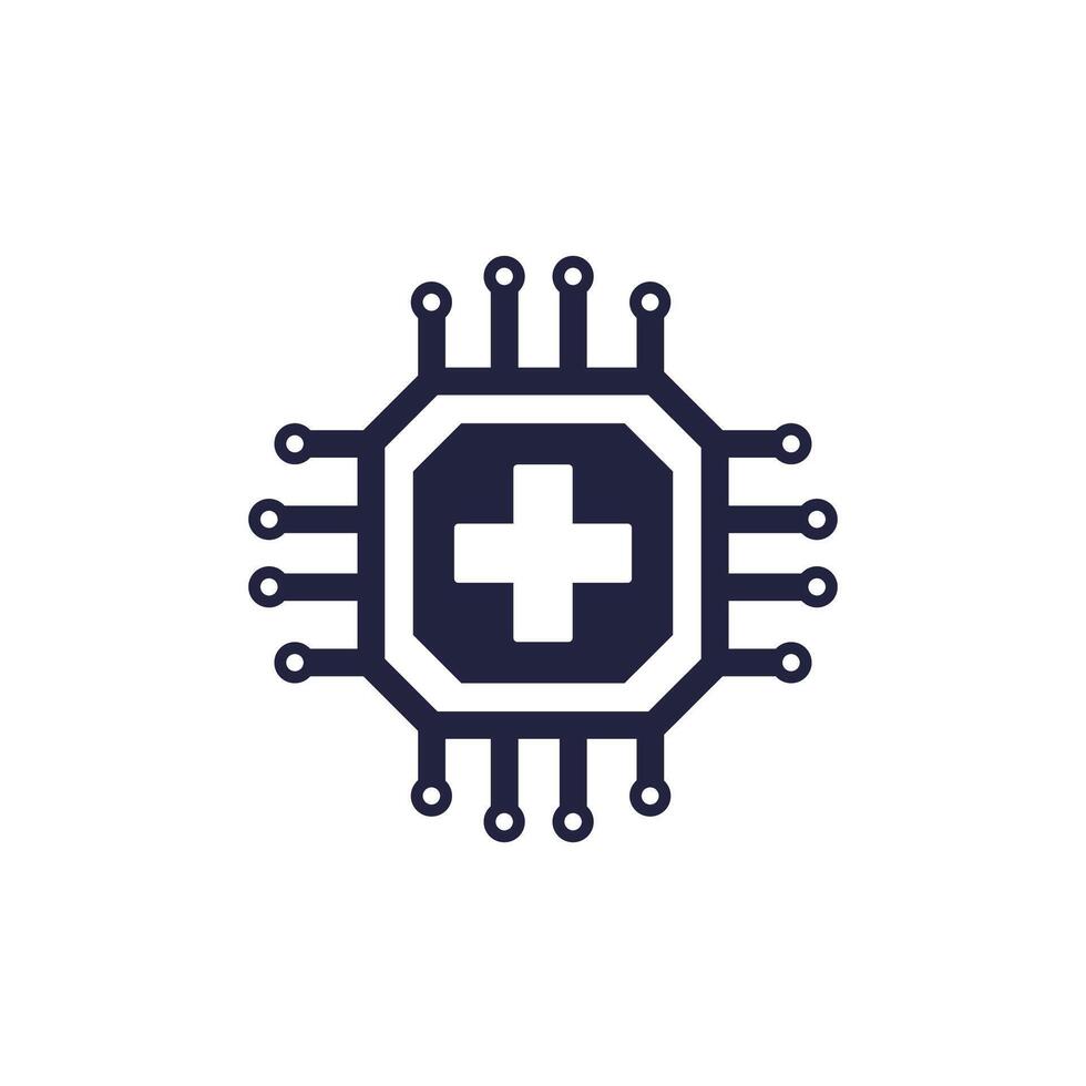 AI in healthcare icon, pictogram vector