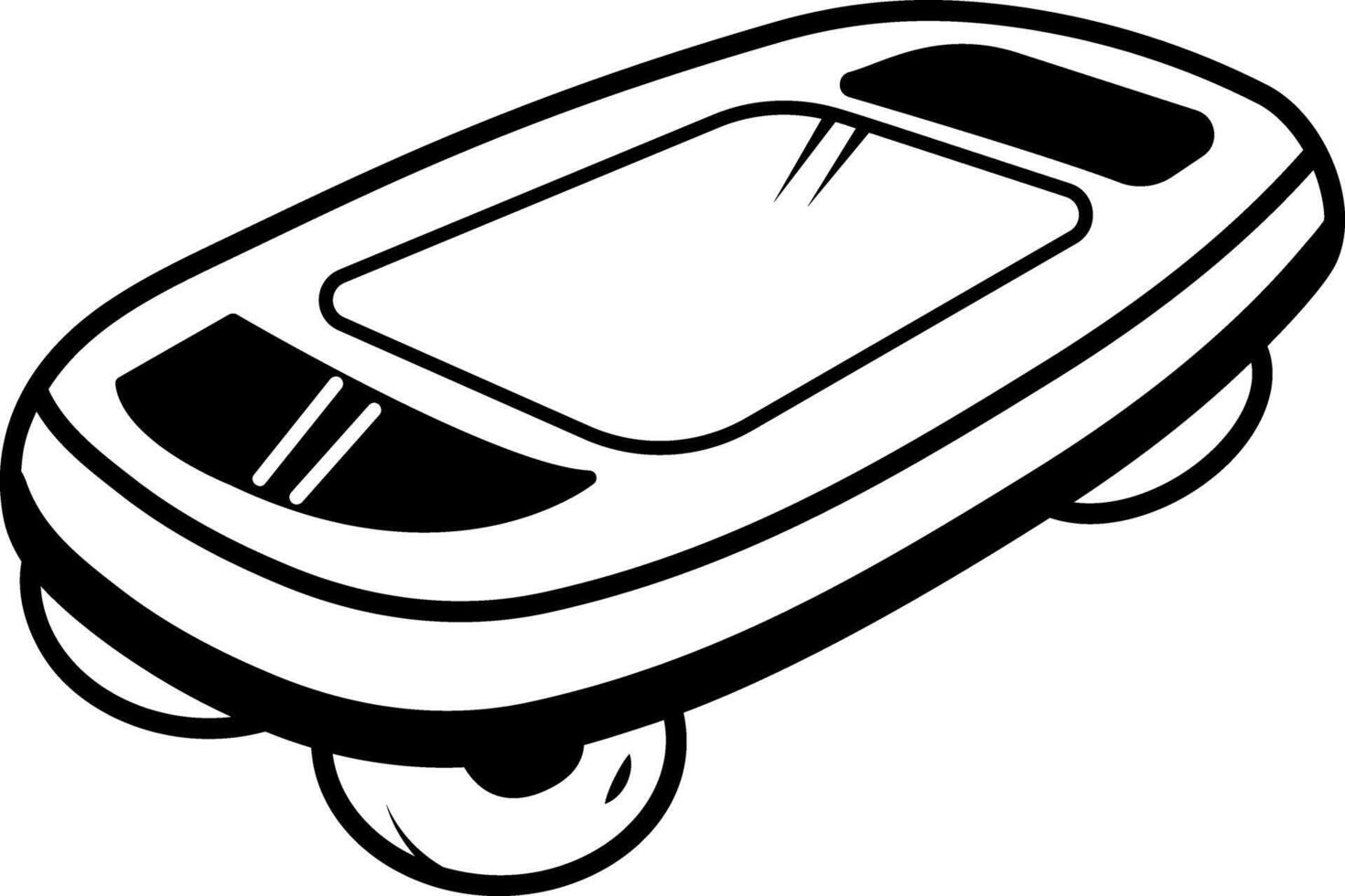 Balance board icon in hand drawn style vector