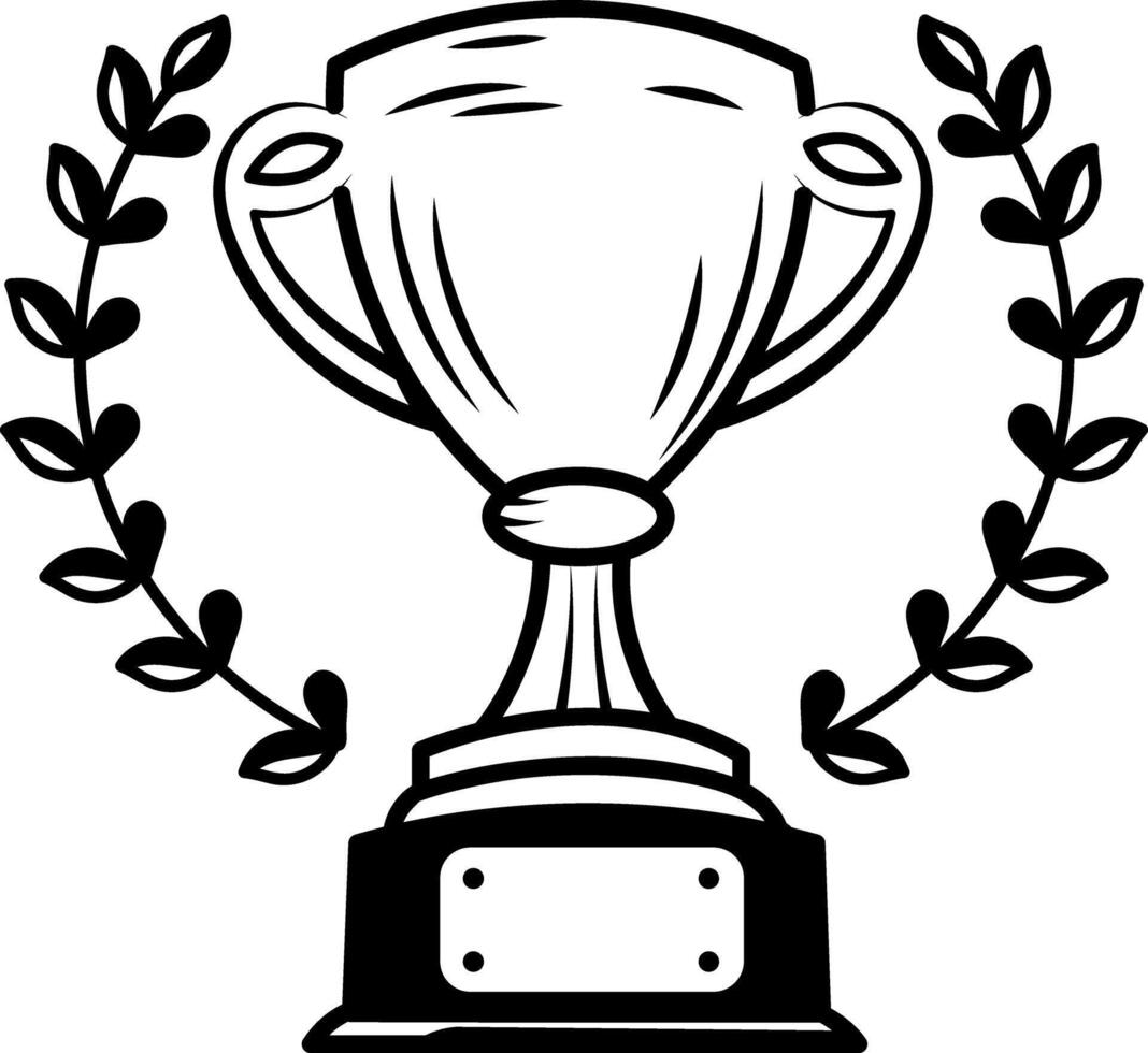 Sports trophy icon in doodle style vector