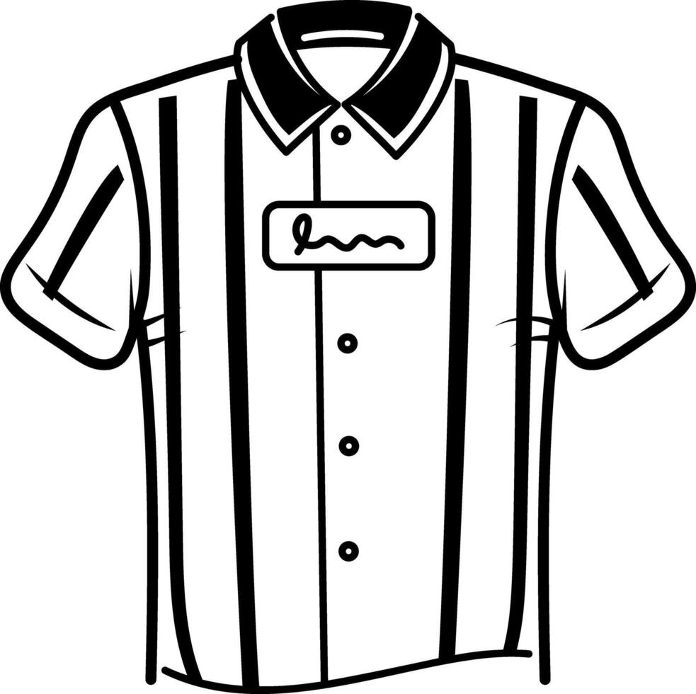 Referee shirt icon in hand drawn style vector