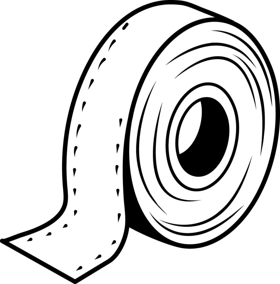 Sport tape icon in hand drawn style vector