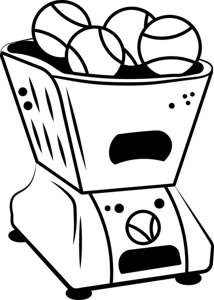 Ball machine icon in hand drawn style vector