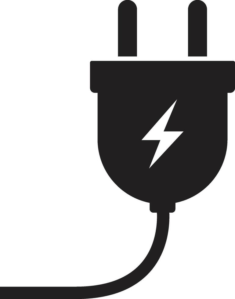 Electric plug icon isolated on white background vector