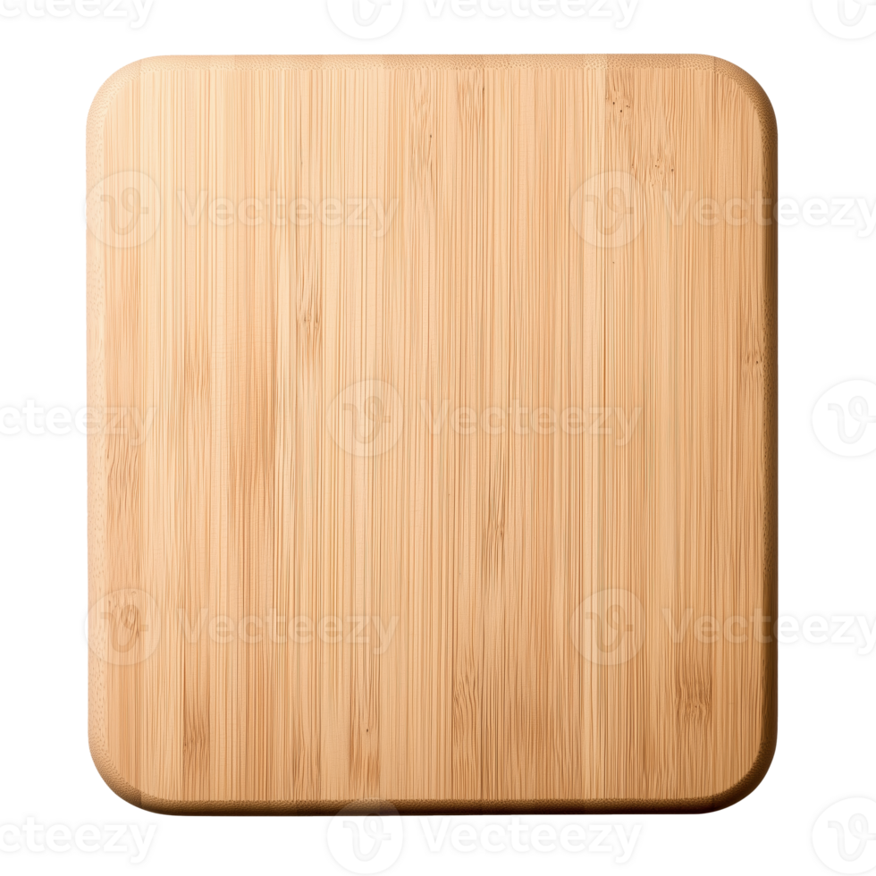 A wooden cutting board on a transparent background png