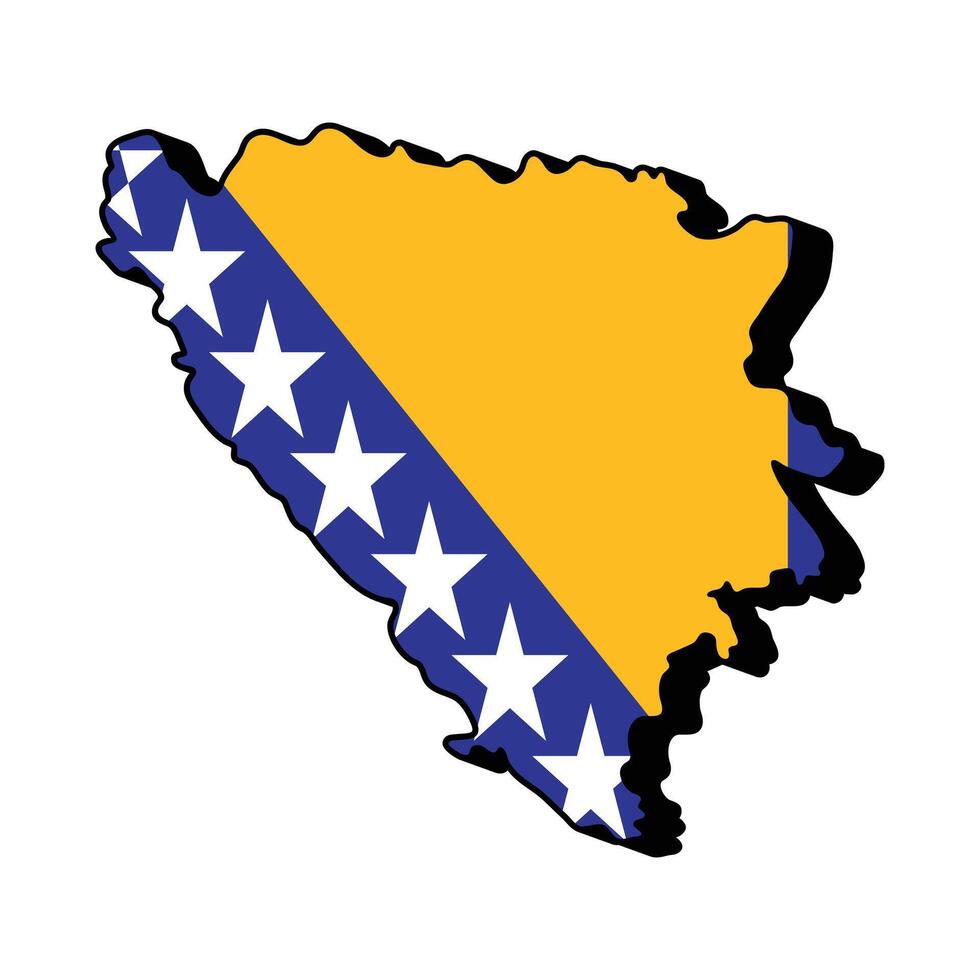 Bosnia and herzegovina flag or map banner Bosnia and herzegovina flag with white background illustration design Bosnia and herzegovina independence day banner vector