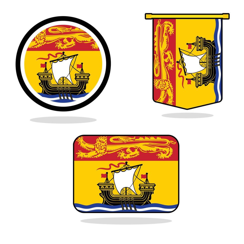 Brunswick and Luneburg set of flag banner Brunswick and Luneburg flag with white background illustration design Brunswick and Luneburg independence day banner design vector