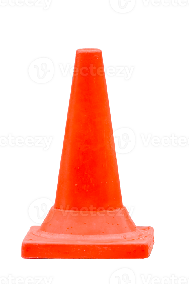 Traffic cone isolated on a transparent background. png