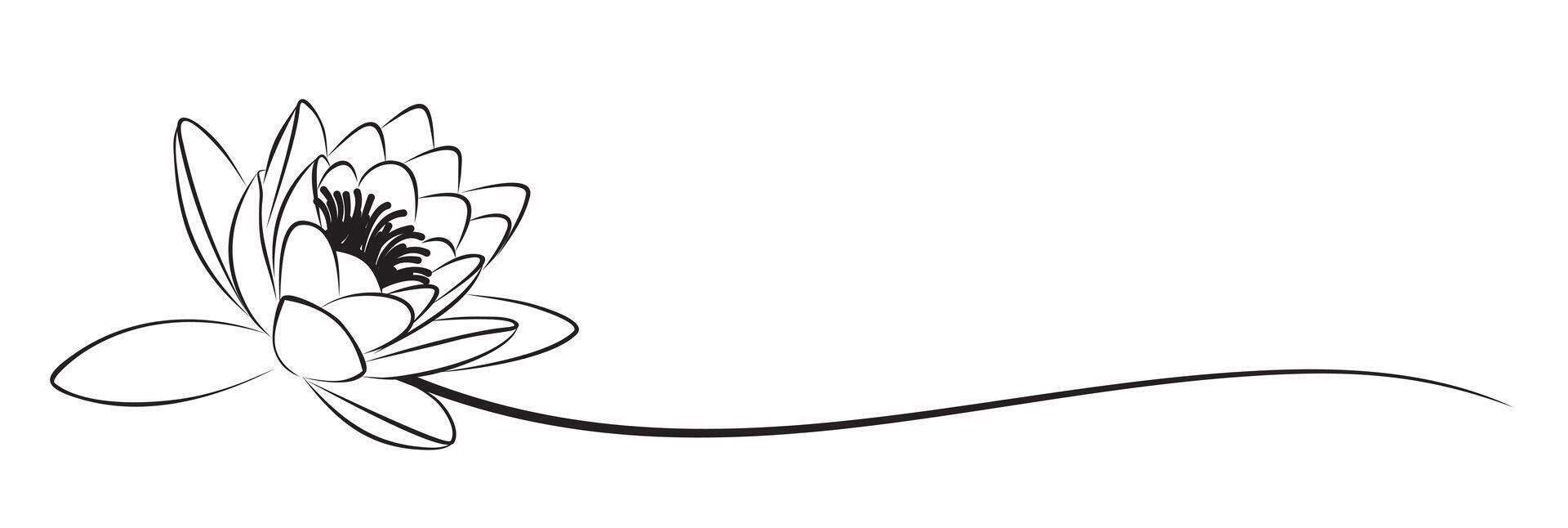 A symbol of the stylized lotus. vector