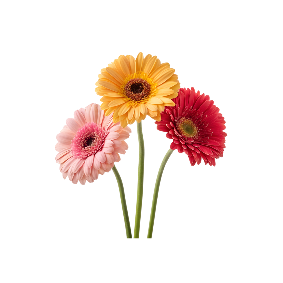 gerbera daisy flower on transparent background png