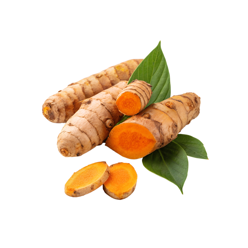 raw turmeric on a transparent background png
