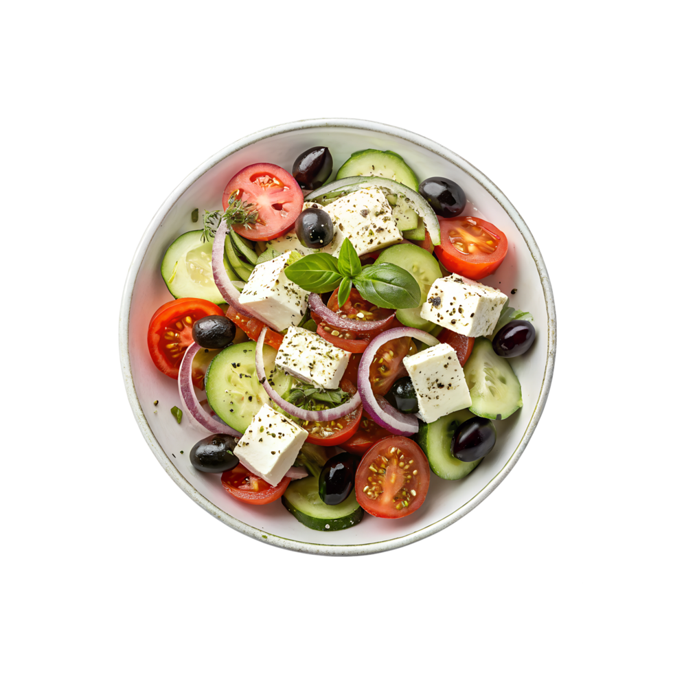 Greek salad on a transparent background png