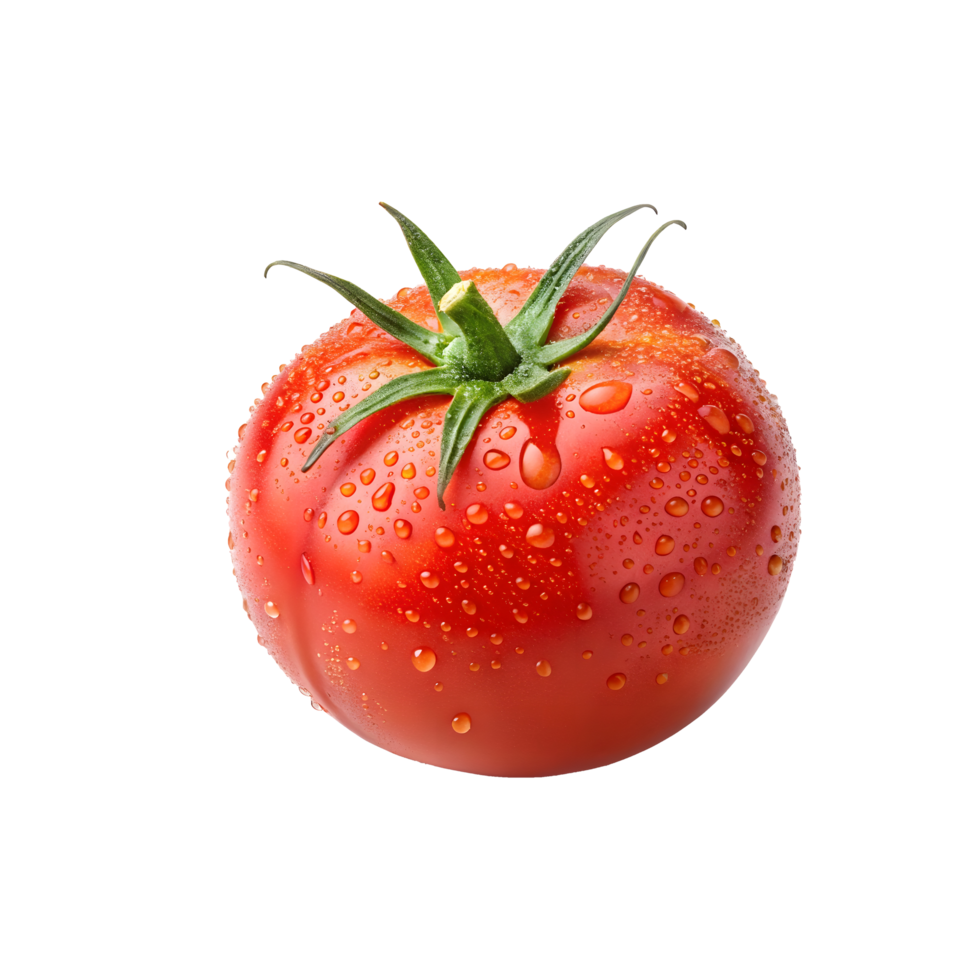 A beautiful tomato on a transparent background png