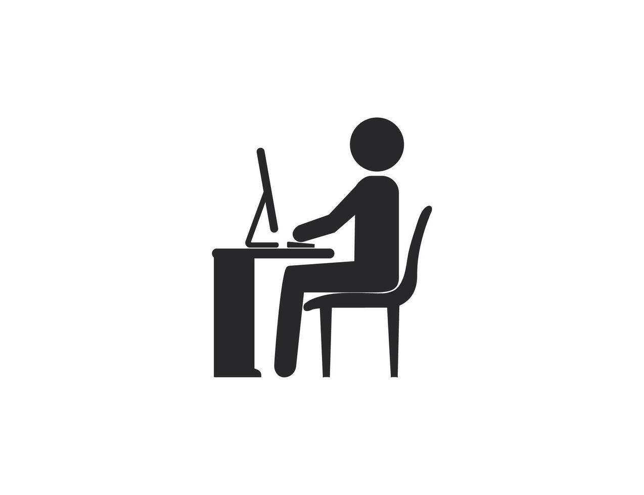 Office worker, logical thinking, people icon. vector