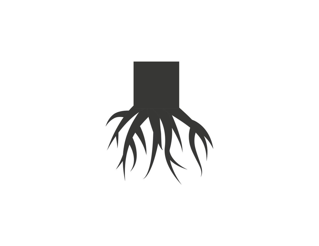 Plant, roots, Botanical symbol icon. vector