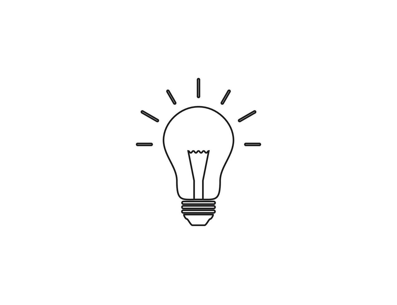 Bulb light icon. vector