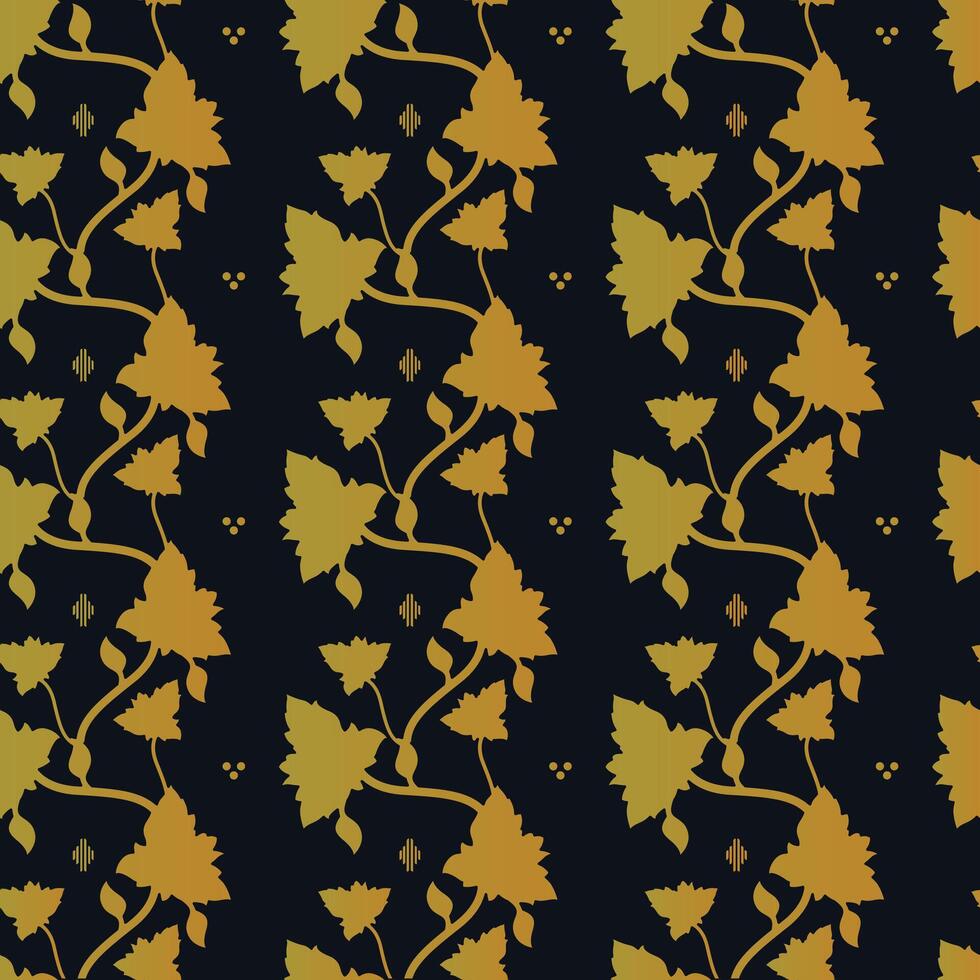 Elegant Beautiful leaf gold Pattern Design vector
