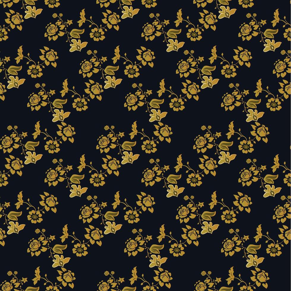 Elegant Beautiful golden flower Pattern Design vector