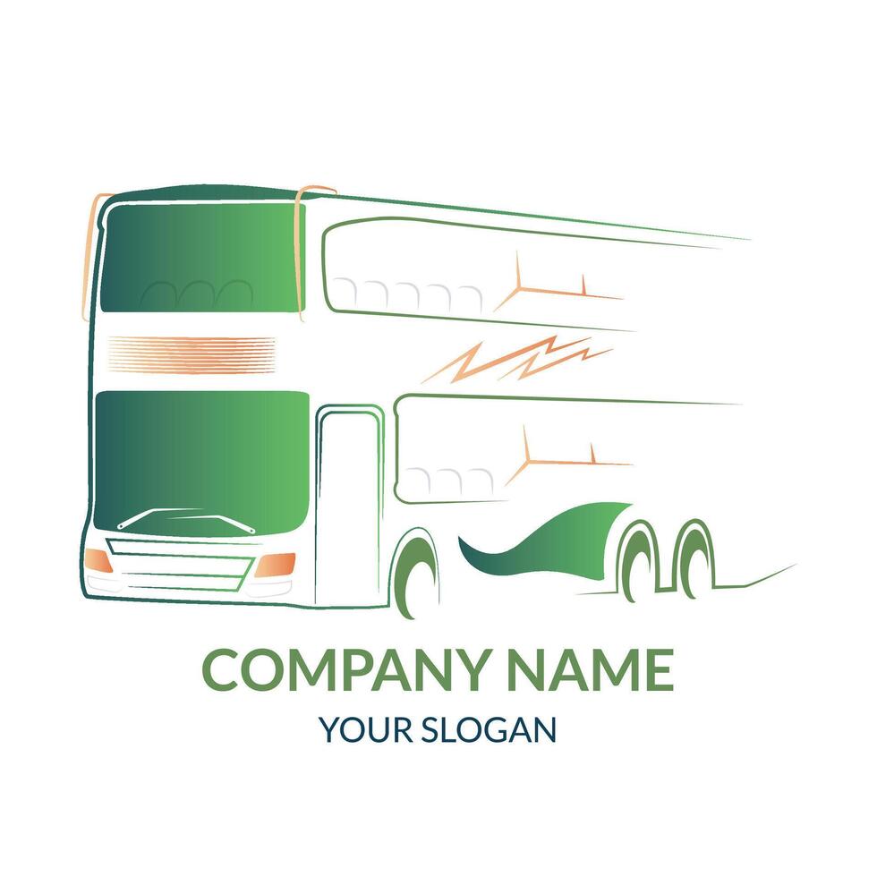 Bus logo design car logo template vector