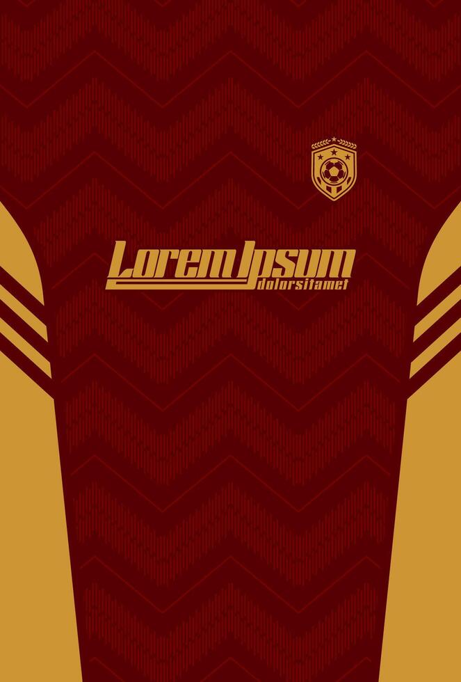Abstract background for sports jersey pattern ruby red gold zig zag vector
