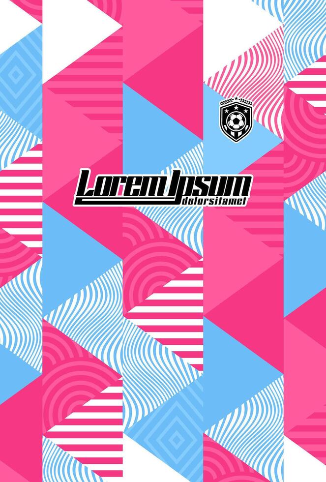 Abstract background for sports jersey pattern pink geomatric vector