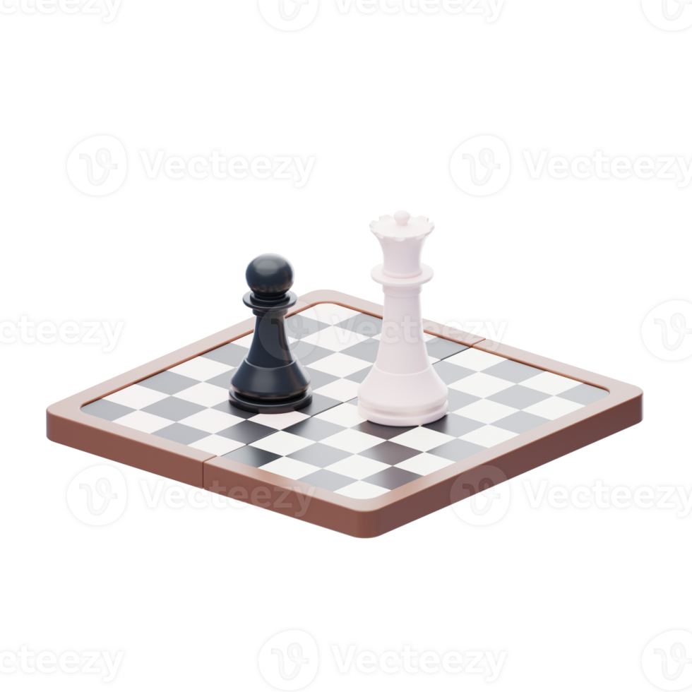 Chess Board Game 3D Icon png