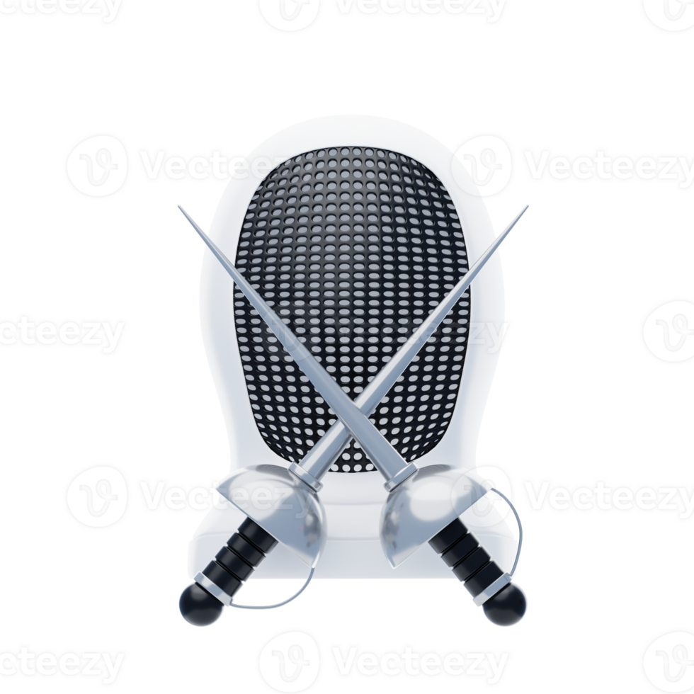 Fencing Sport 3D Icon png