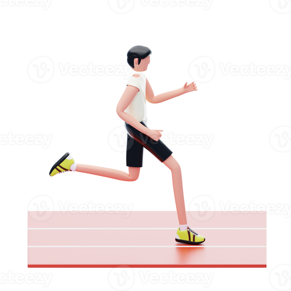Man Running 3D Illustration png