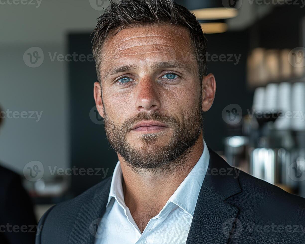 Portrait of a handsome businessman in a suit photo