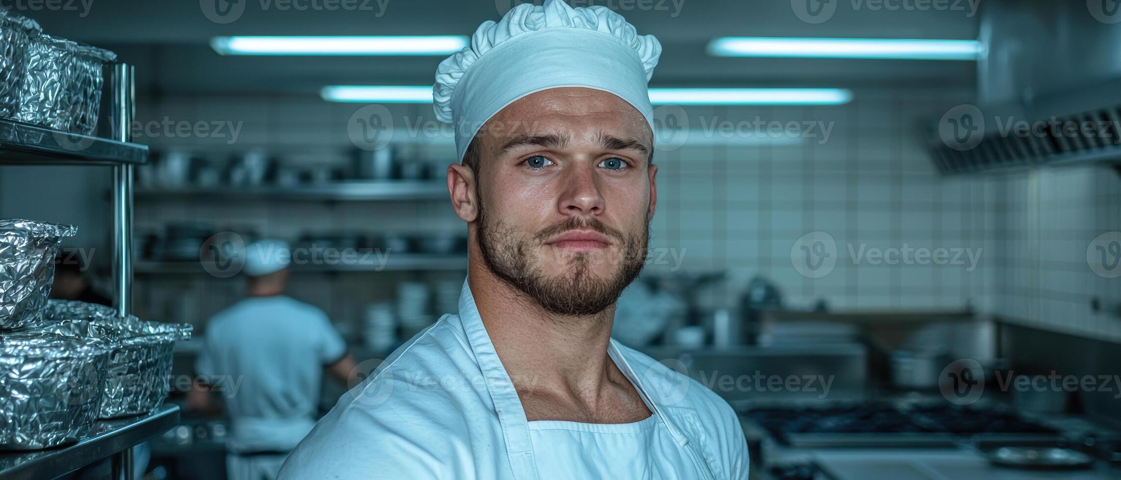 Portrait of a chef in a professional kitchen photo