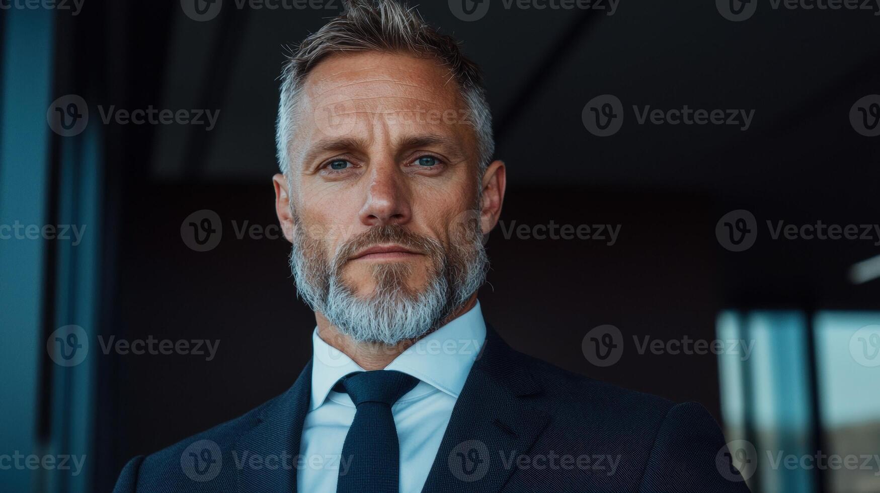Portrait of a confident businessman in a well fitting suit photo