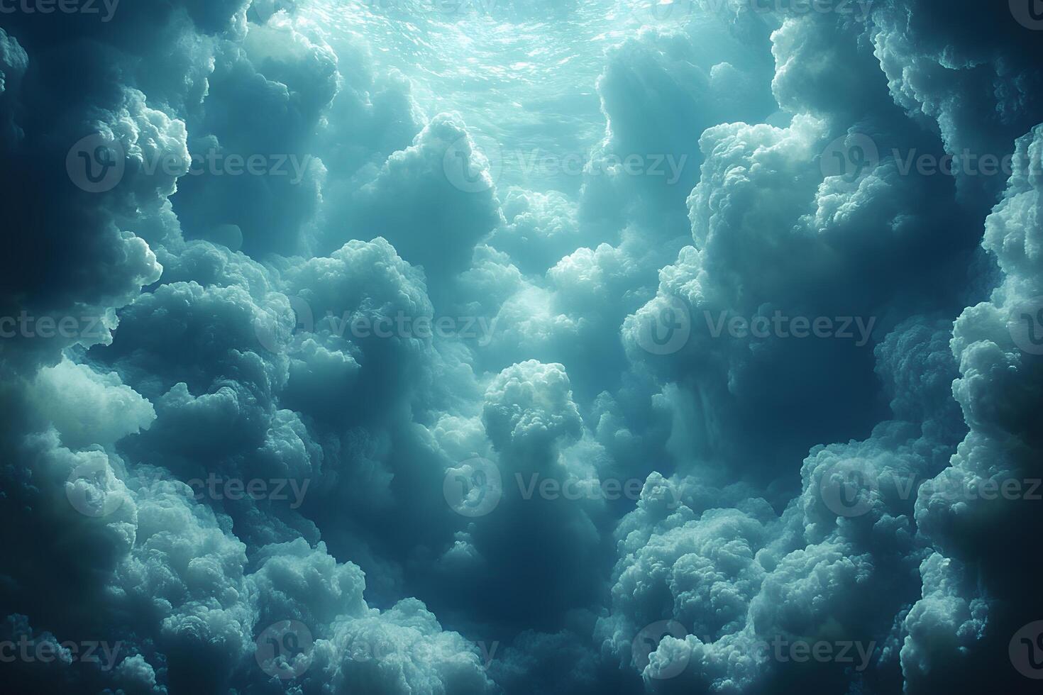 Dramatic Cloudscape with Sunlight - Nature's Stormy Beauty for Posters and Prints photo