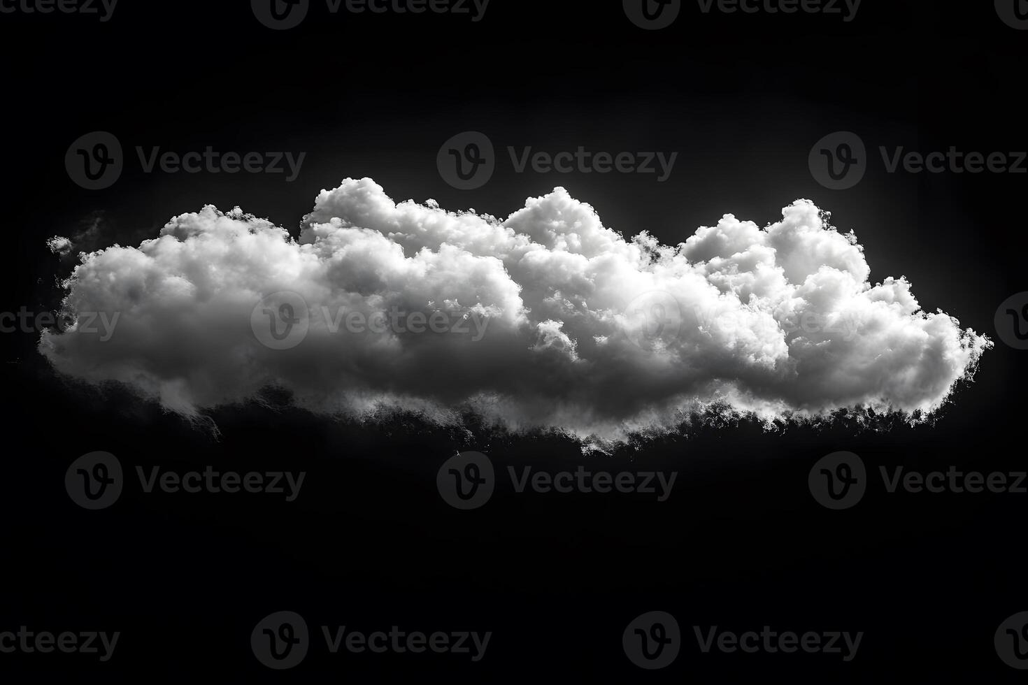 Majestic Isolated Cloud Against Dark Sky for Atmospheric Design photo