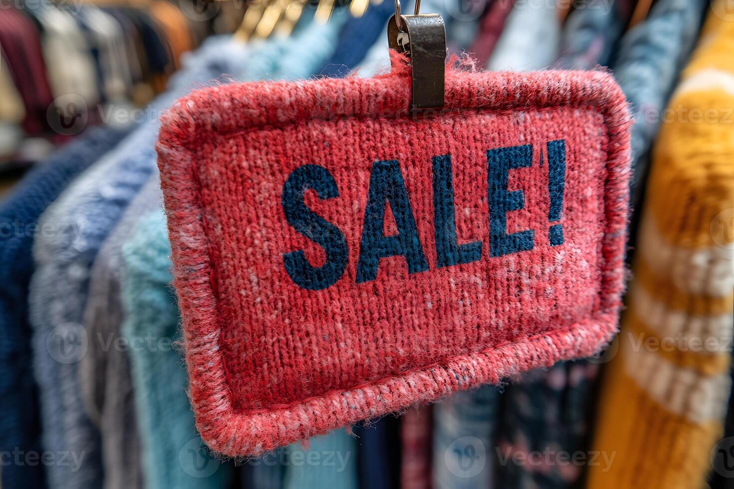 Winter Clothing Sale Concept - Cozy Knitwear Promotion for Retail Marketing photo