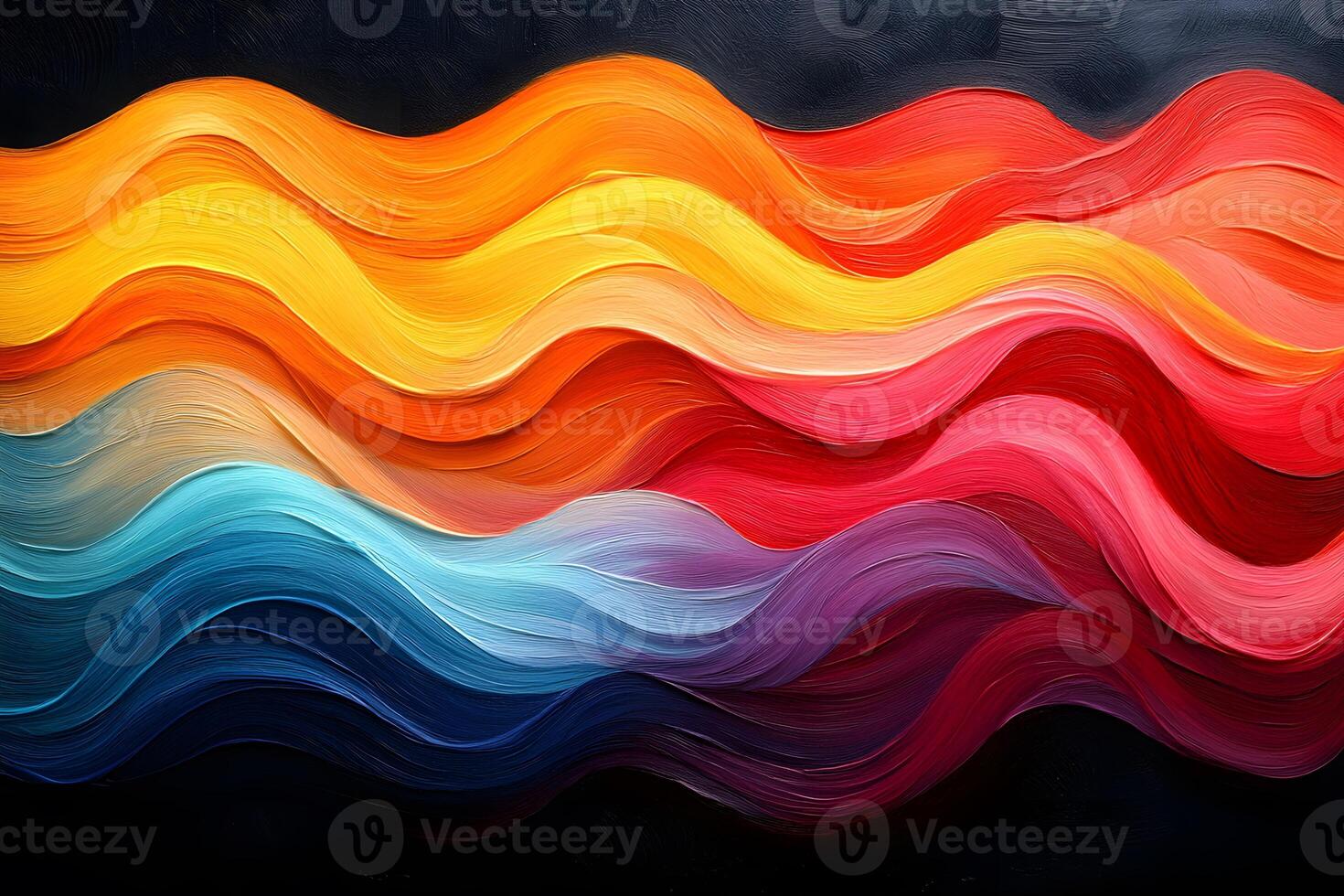 Vibrant Abstract Colorful Waves - Dynamic Art for Modern Decor photo