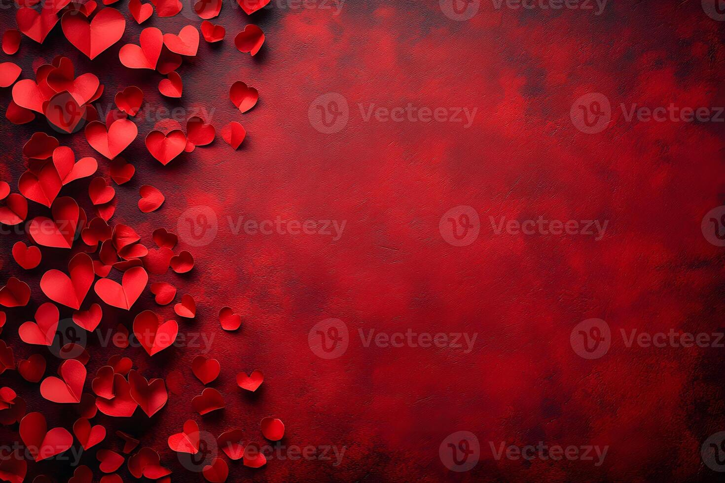 Romantic Red Heart Pattern on Textured Background for Valentine's Day Design photo