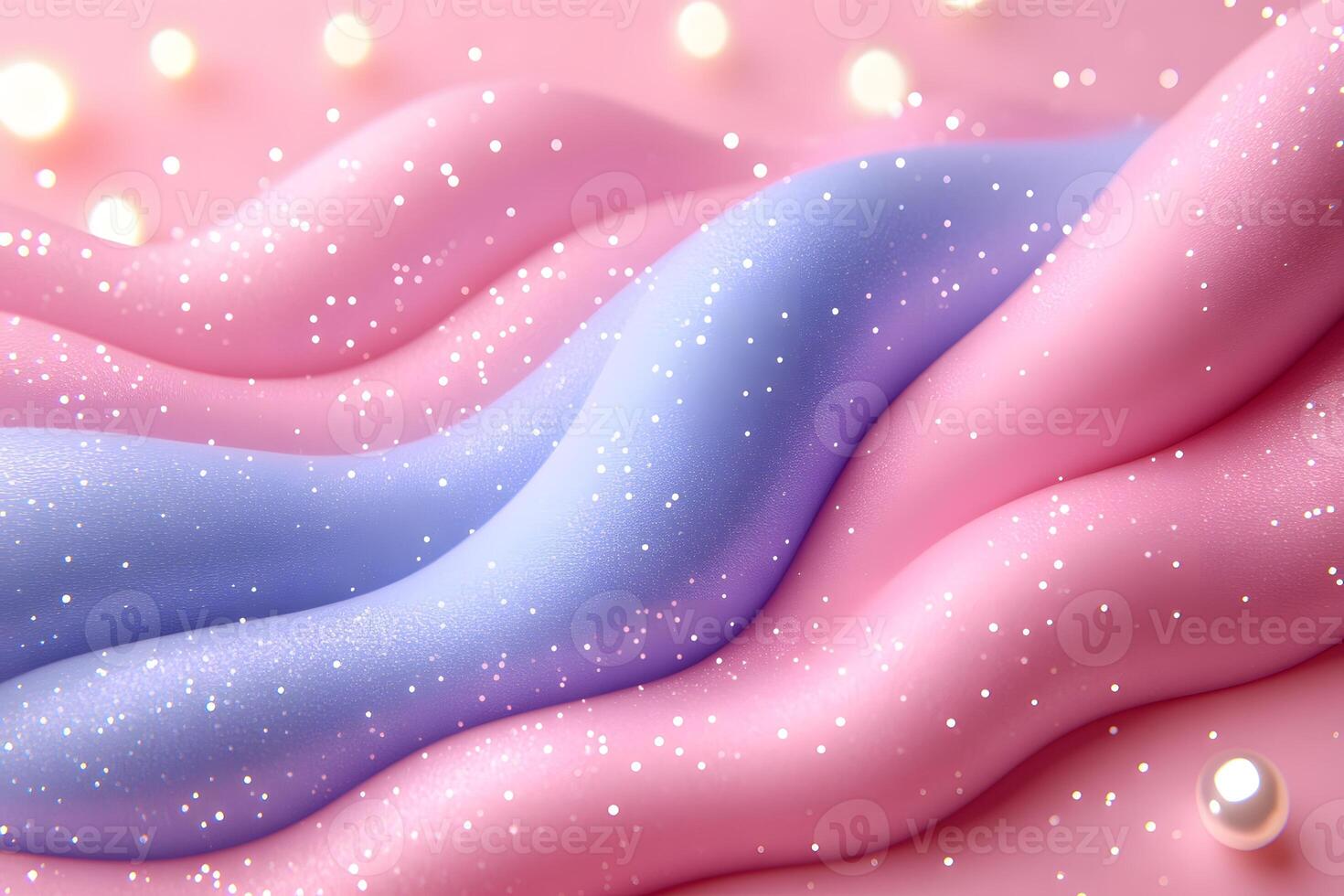 Pastel Abstract Waves with Sparkling Lights for Dreamy Background Design photo