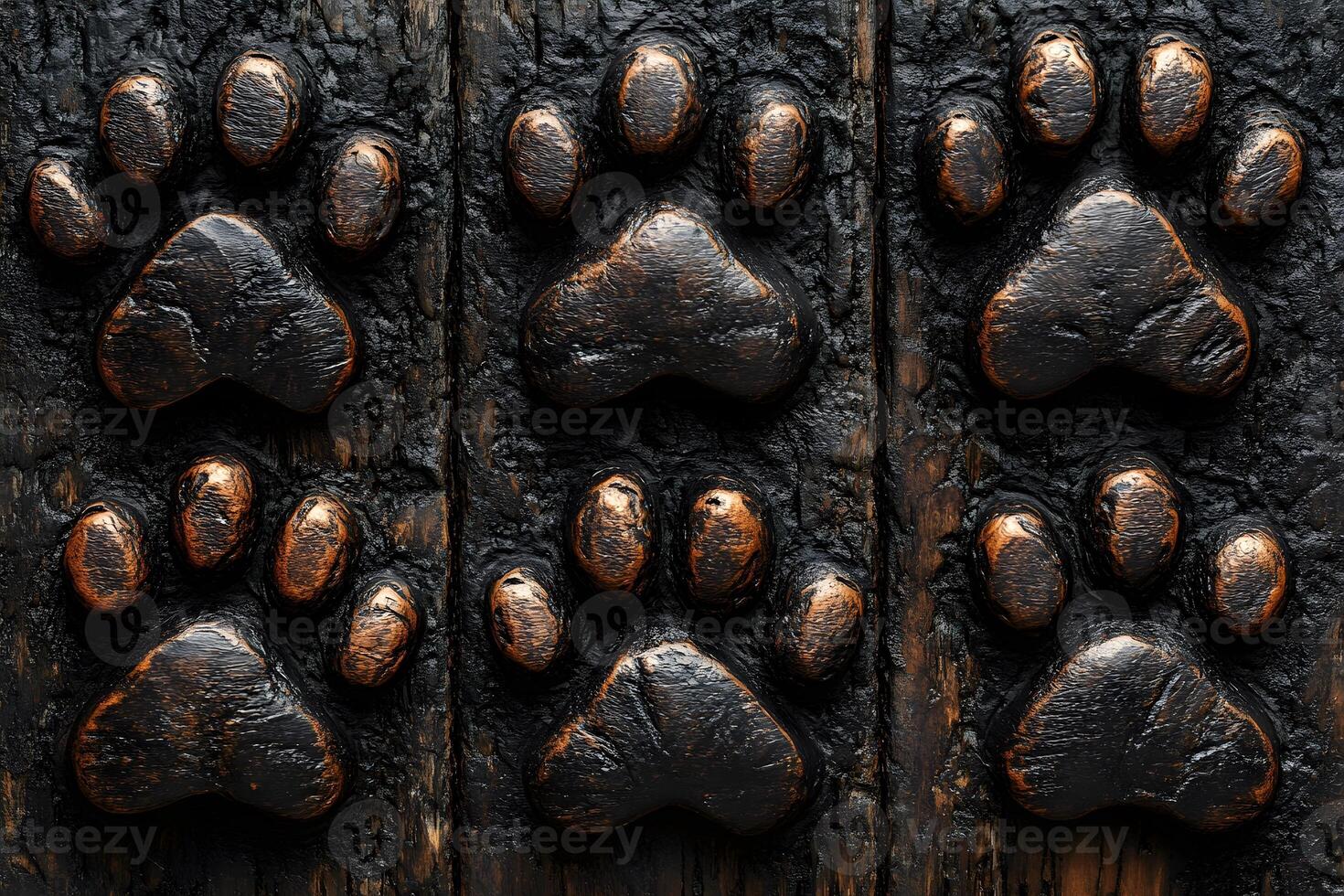 Animal Paw Print Wall Art Design for Rustic Home Decor and Natural Themes photo