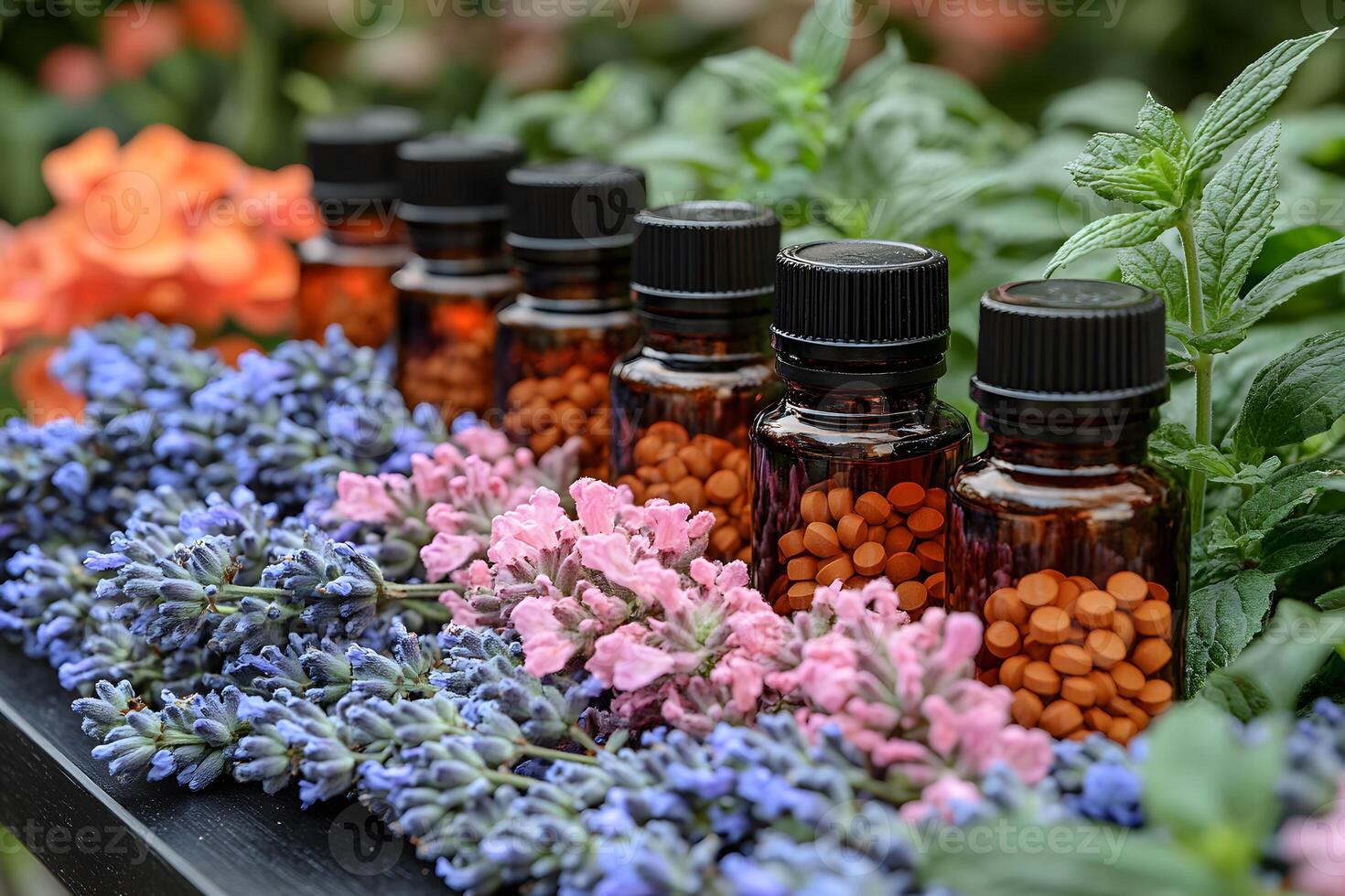 Herbal Remedies Aromatherapy with Lavender and Essential Oils for Holistic Healing photo