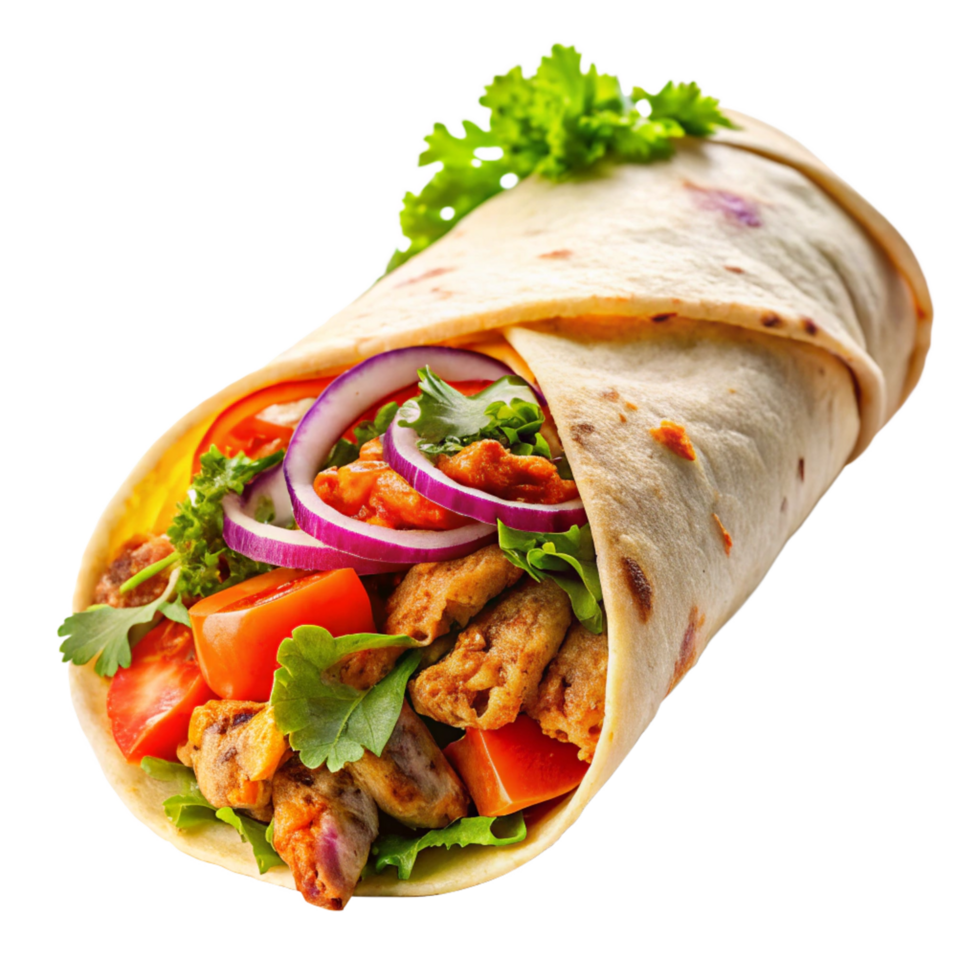 hot shawarma isolated on the transparent background png
