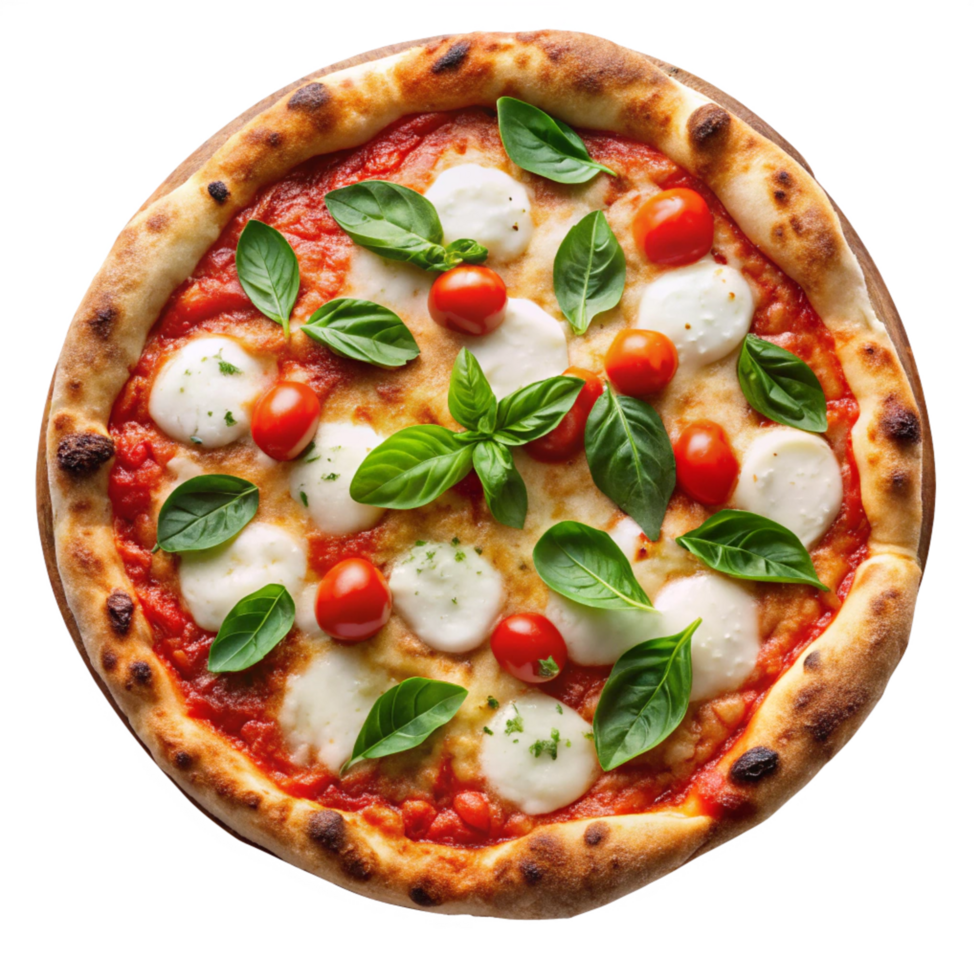 neapolitan pizza isolated on transparent background png