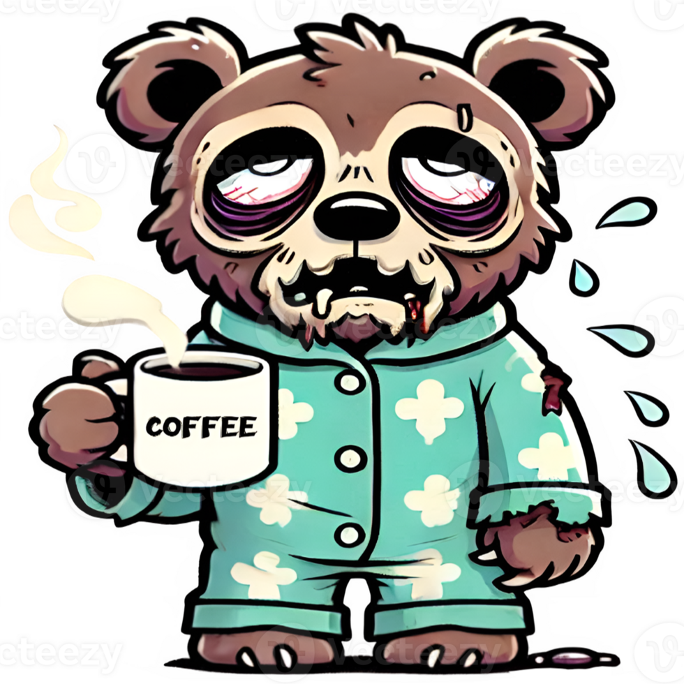 Caffeinated Zombie Bear png