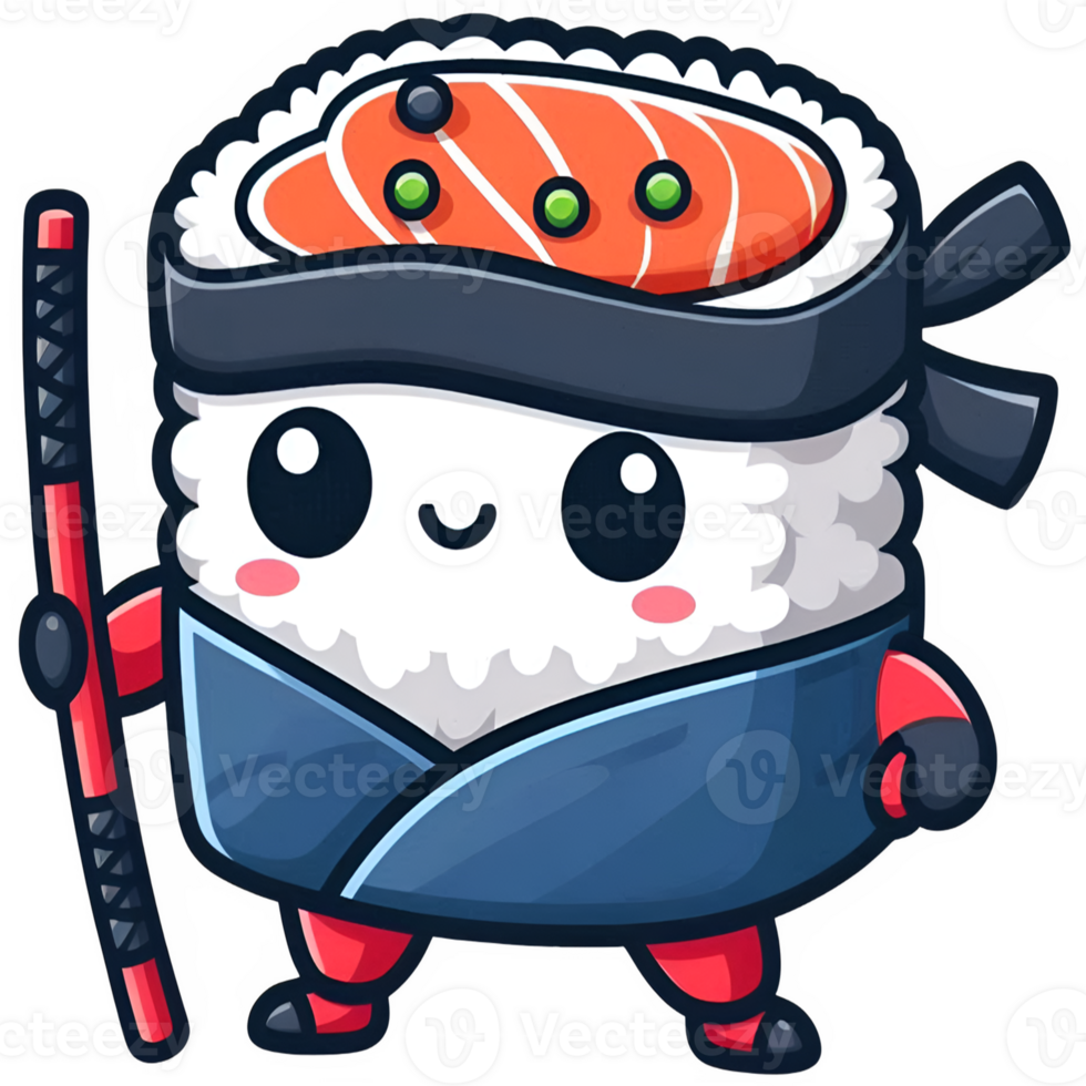 Cute Sushi Ninja Kawaii png
