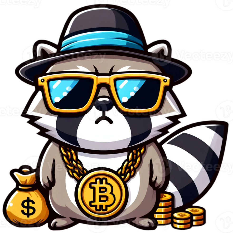 Raccoon Raper With Bitcoin png