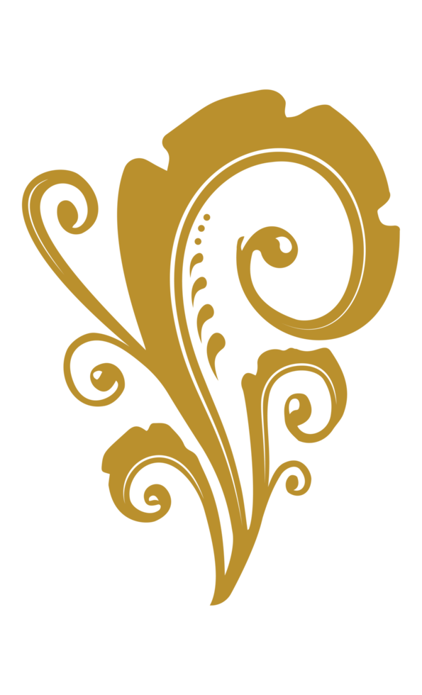 curl ornament, invitation wedding element png