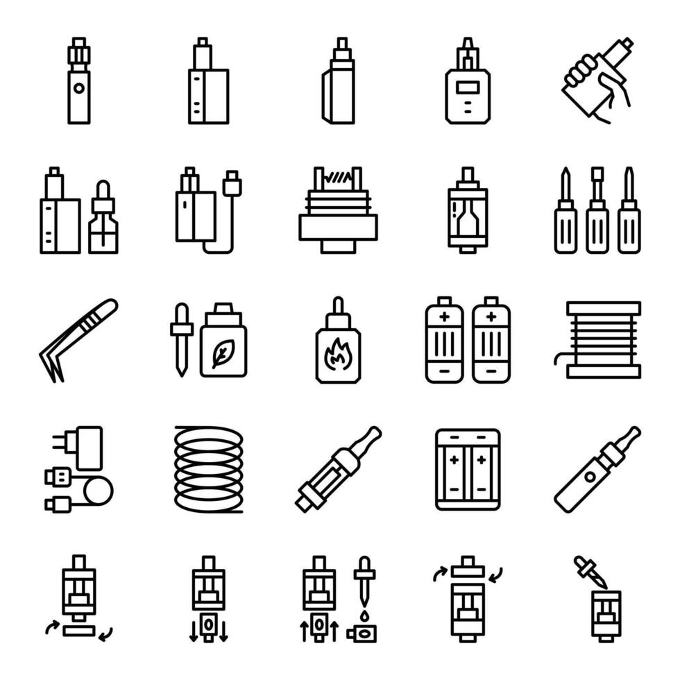 vape and clouds vector