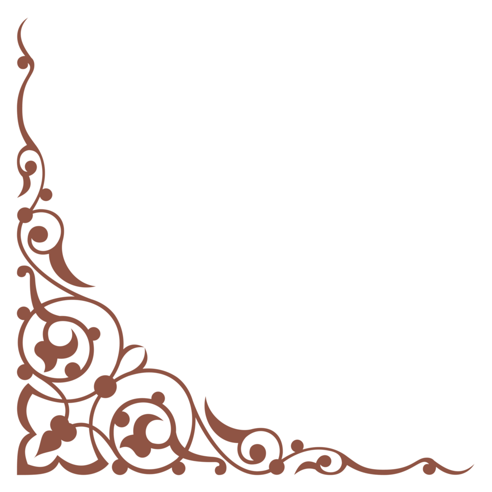 Islamic frame corner border template, Arabic ornament. Suitable for use as frame borders, calligraphy, certificates png
