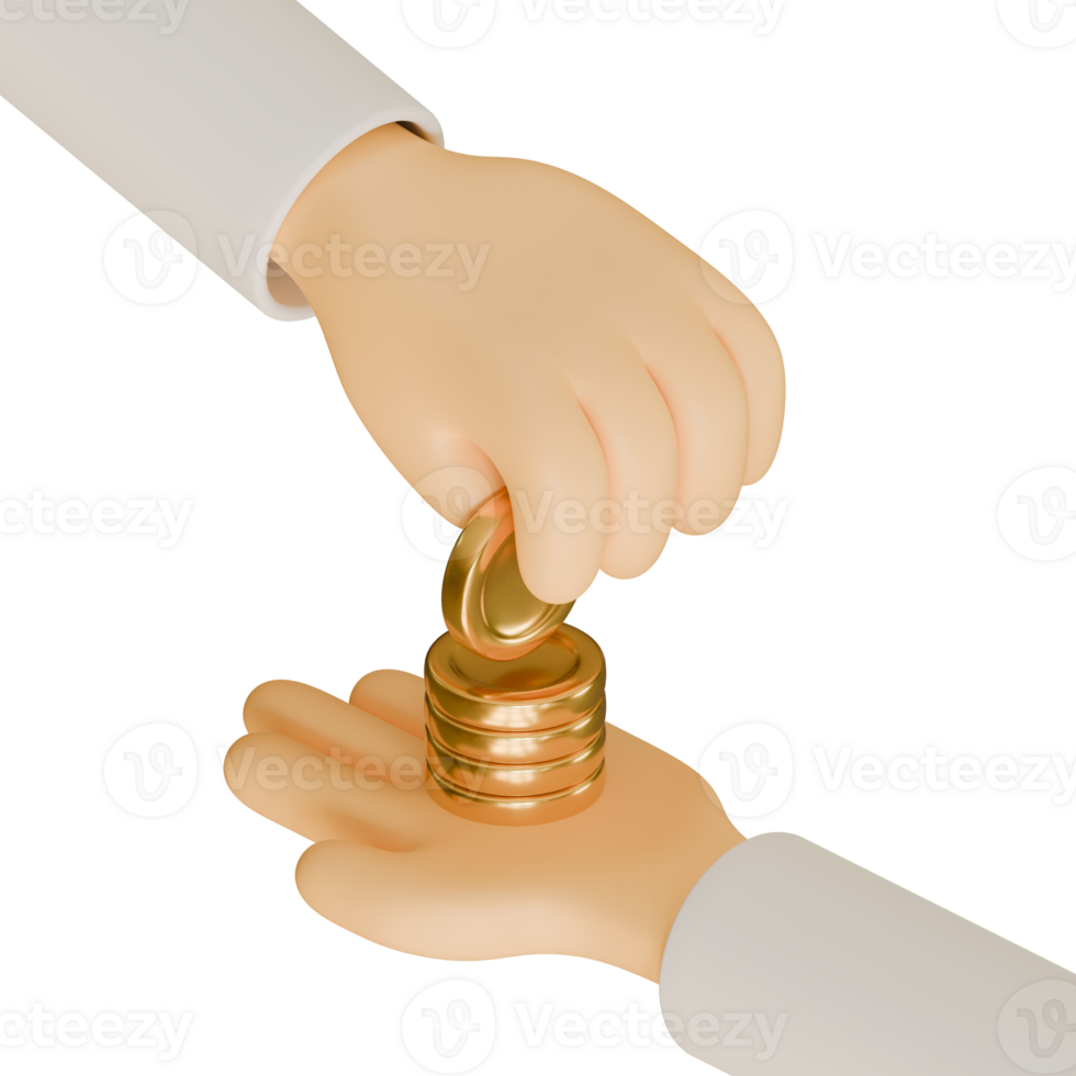 Giving 3D Render Design Element Isometric View png