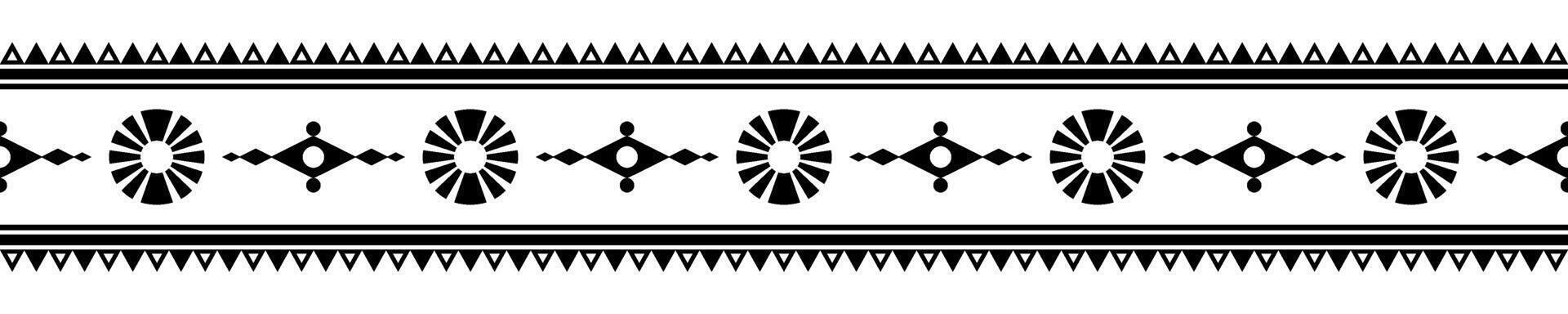 Tribal Ethnic Geometric Border Perfect for Textile Design and Home Decor. vector