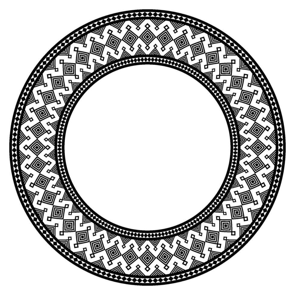 Swirl Frame Border Ornament for Unique and Decorative Textile Pattern. vector
