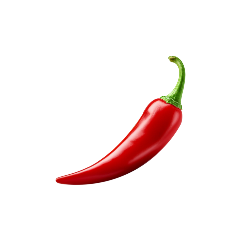 Whole red chili on transparent background png